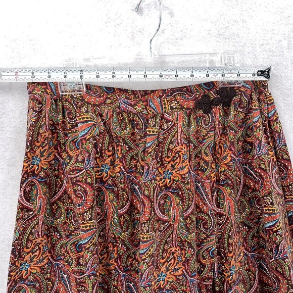 NEW GORGEOUS Silk Collection True Wrap Skirt Womens 18 Boho Paisley Hippie Gypsy - Picture 8 of 12